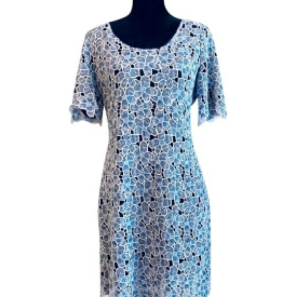 Badgley Mischka "Belle" Floral Lace Dress